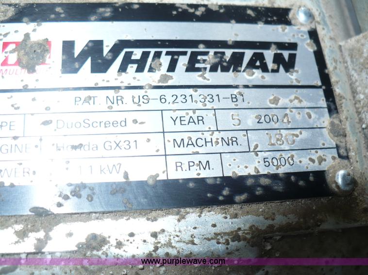 image for item A4827 2004 Whiteman 8'L power screed