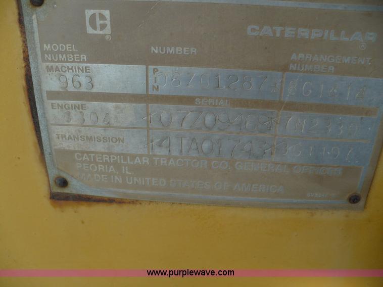 image for item A4831 Caterpillar 963 track loader