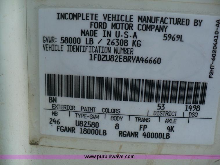 image for item A4835 1994 Ford LT8000 crane truck