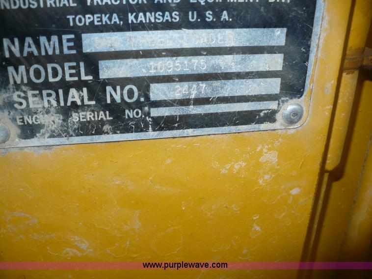 image for item A4837 Allis Chalmers 840 wheel loader