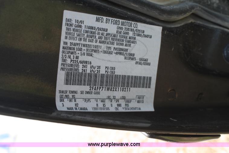 image for item 5097 2002 Ford Crown Victoria Police Interceptor