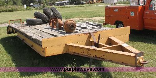 image for item A2557 2004 Shop built 20' tandem axle trailer