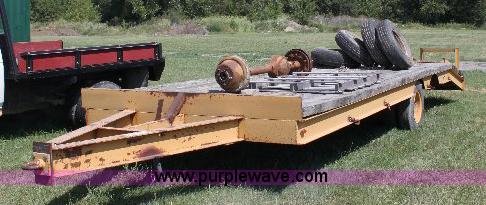 image for item A2557 2004 Shop built 20' tandem axle trailer