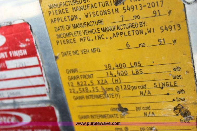 image for item A2573 1991 Pierce Dash fire truck