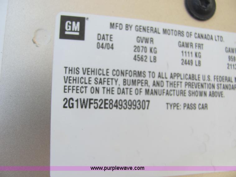 image for item A3585 2004 Chevrolet Impala