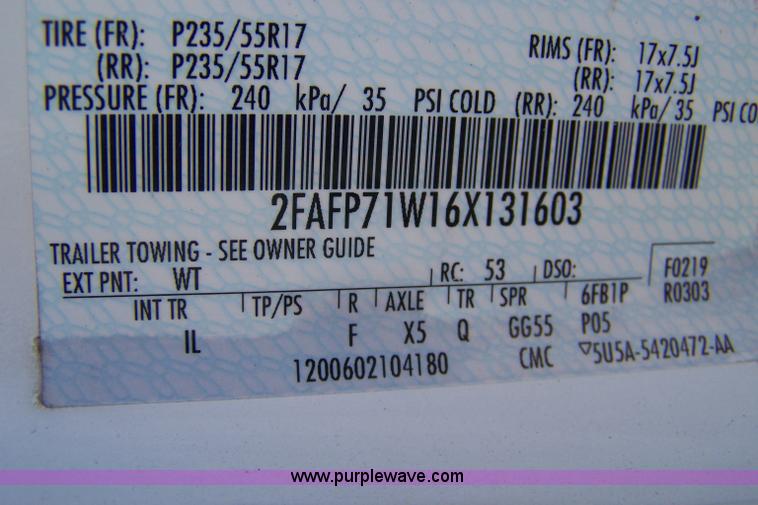 image for item A4535 2006 Ford Crown Victoria Police Interceptor