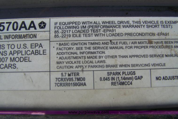 image for item A4545 2007 Dodge Charger Police