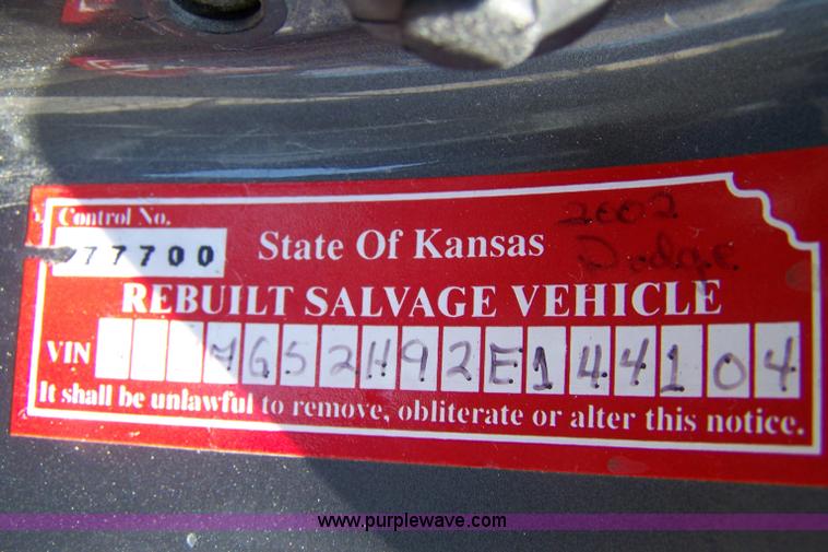 image for item A4566 2002 Dodge Stratus R/T