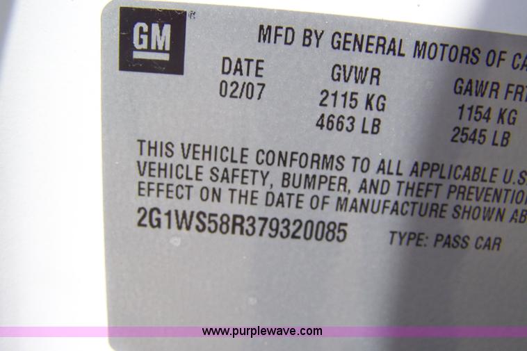 image for item A4568 2007 Chevrolet Impala