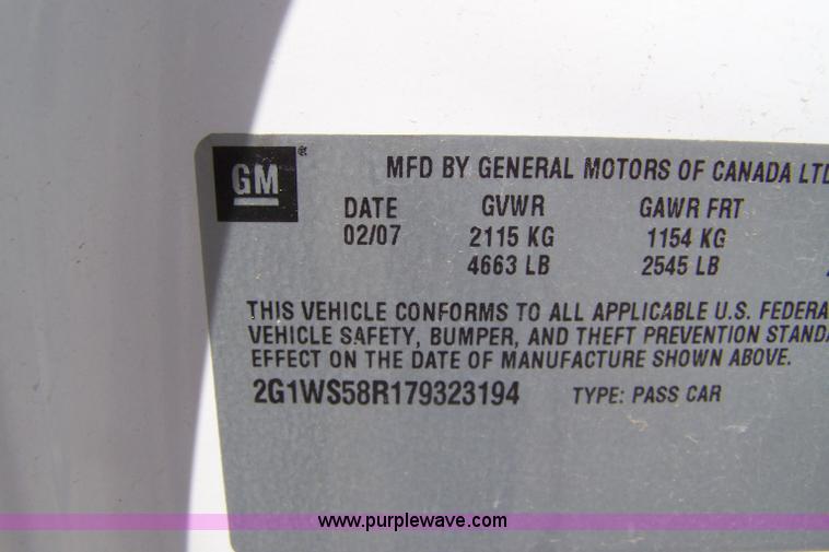 image for item A4569 2007 Chevrolet Impala