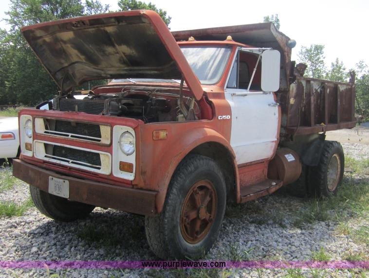 image for item A4742 1970 Chevrolet C50 dump truck