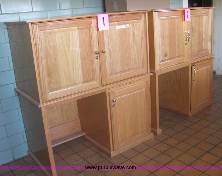 image for item A9328 (4) assorted oak computer desks