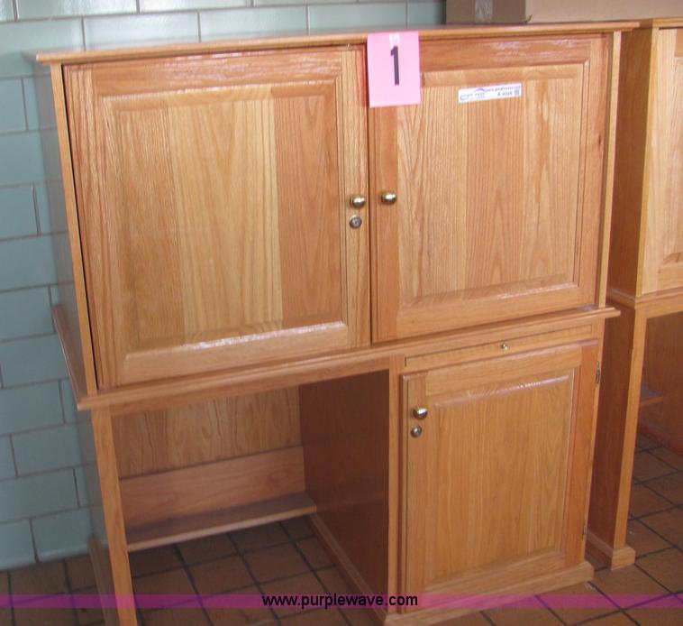 image for item A9328 (4) assorted oak computer desks