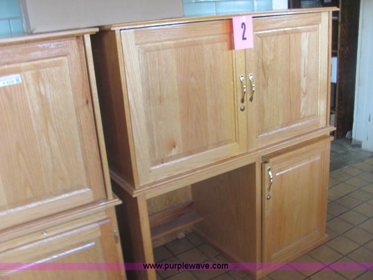 image for item A9328 (4) assorted oak computer desks