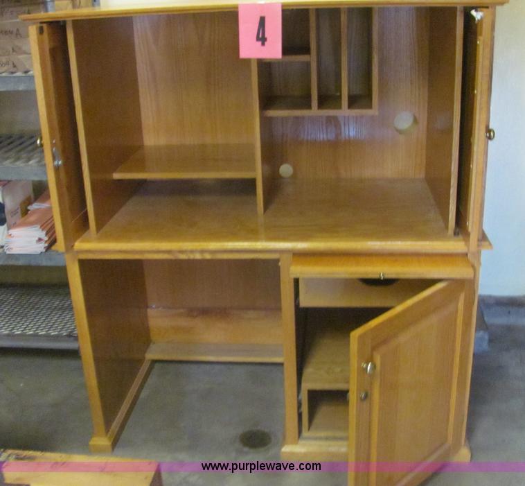 image for item A9328 (4) assorted oak computer desks