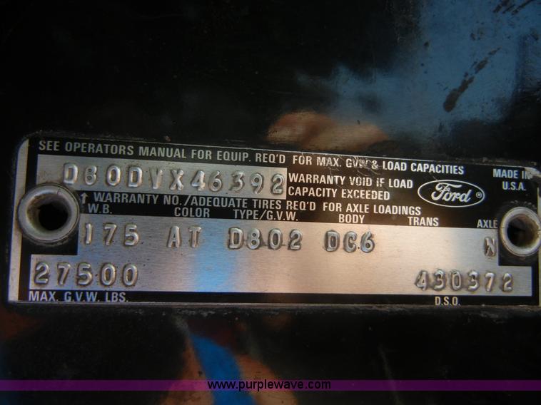 image for item A9789 1975 Ford 8000 fire truck