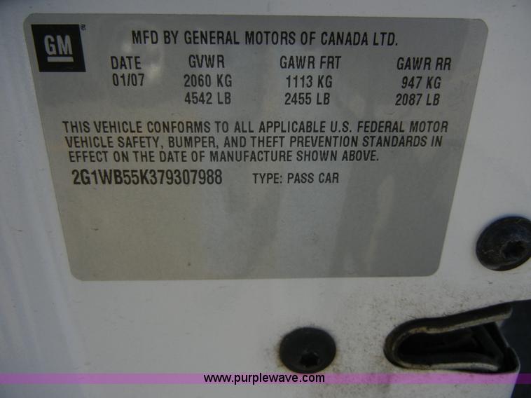 image for item A9946 2007 Chevrolet Impala LS