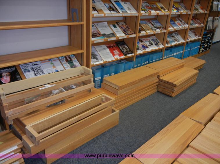image for item A9970 Light oak wooden shelving units