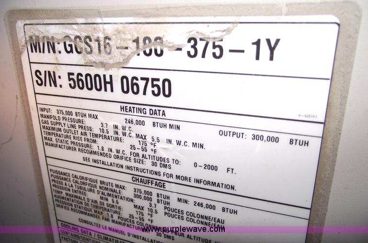 image for item 5569 2000 Lennox commercial heating and AC unit