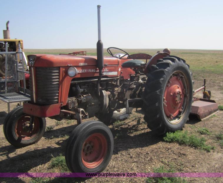 image for item A3846 1964 Massey-Ferguson 65 tractor with mower and back blade