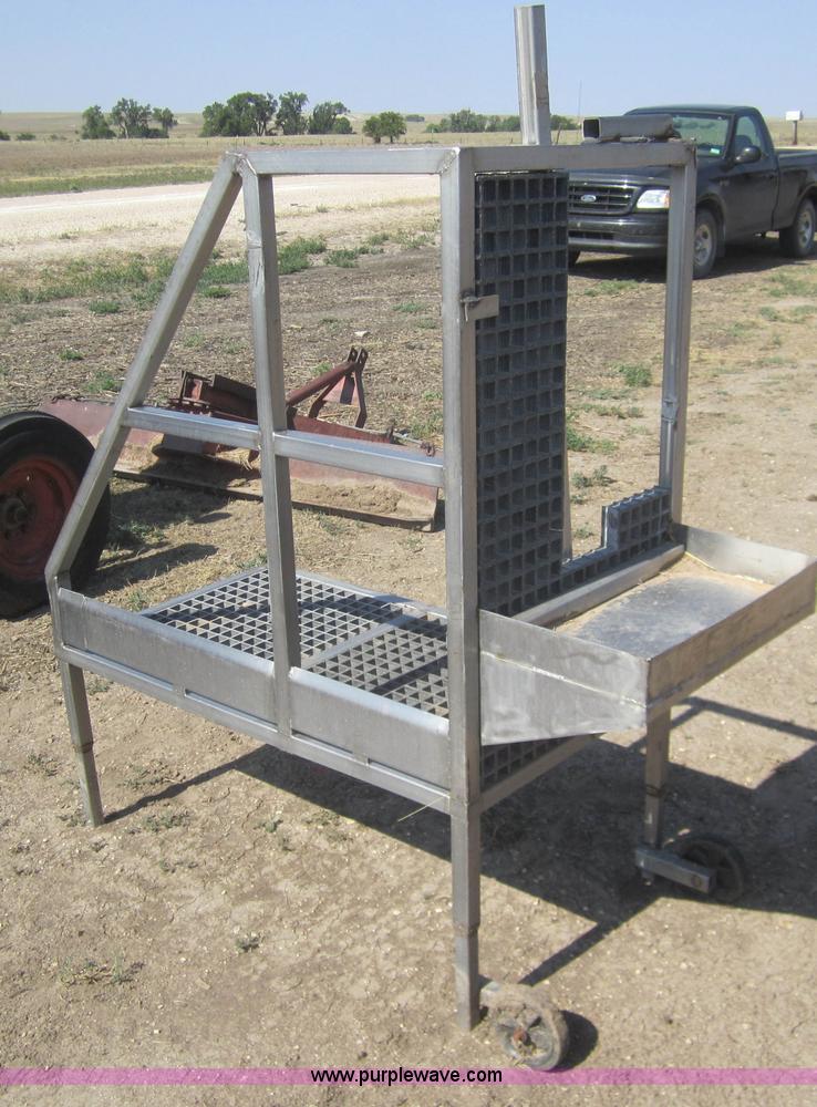 Stainless steel goat milking stand in Dighton, KS Item A3847 sold