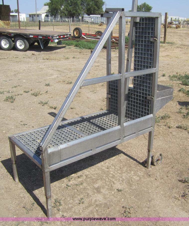 Stainless steel goat milking stand in Dighton, KS Item A3847 sold
