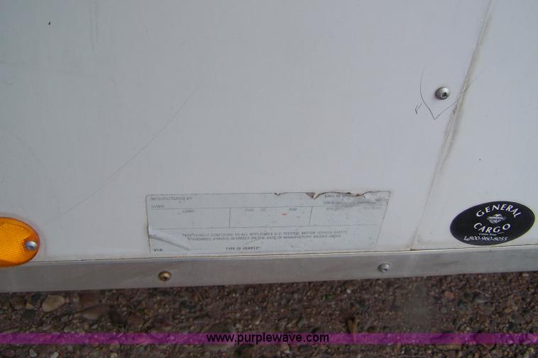 image for item A4578 2001 GNSH enclosed trailer