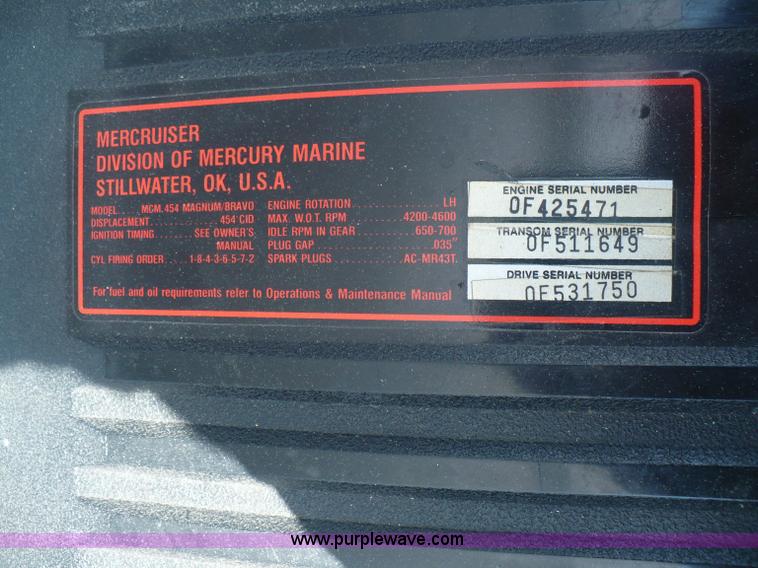 image for item A4851 1995 Baja 320 OS 32' boat and trailer