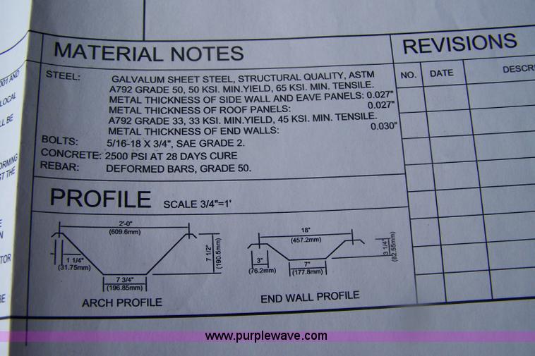 image for item A9524 Pioneer pre-engineered arch building