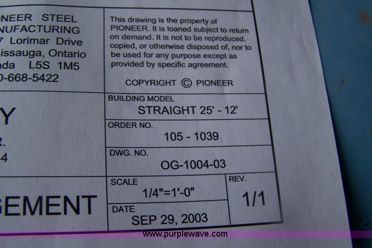 image for item A9524 Pioneer pre-engineered arch building