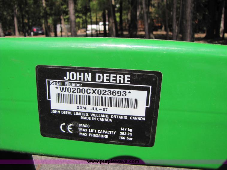 image for item A4674 2007 John Deere 2305 4WD compact tractor