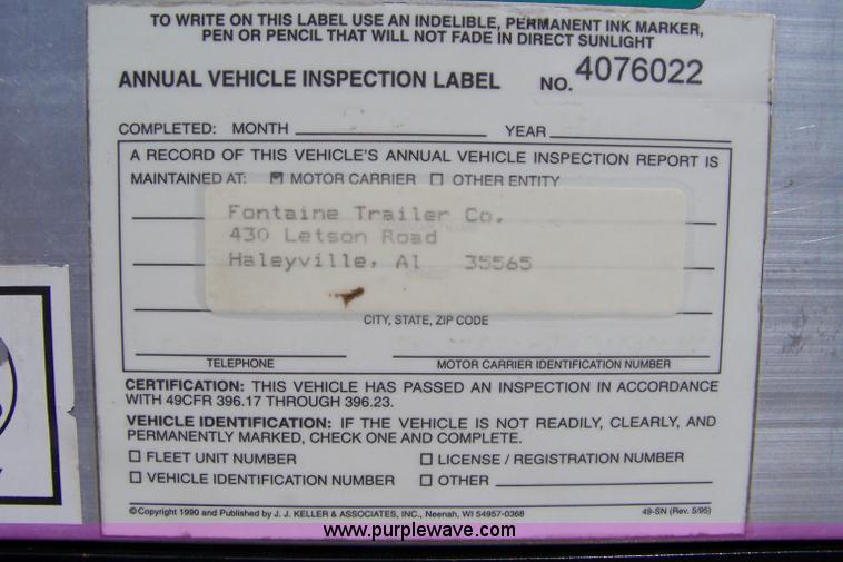 image for item A4557 2007 Fontaine 53' drop deck trailer