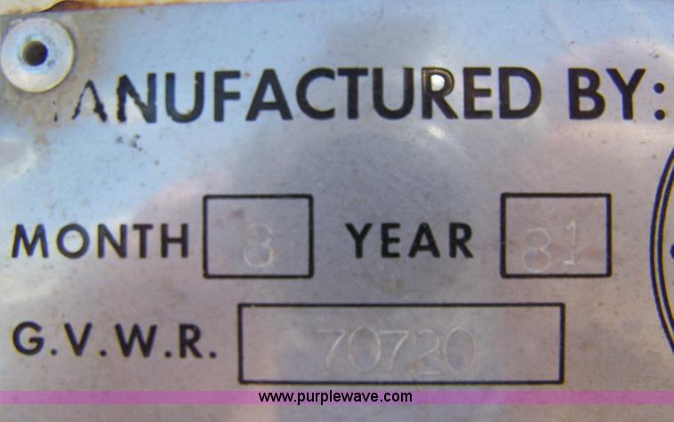 image for item A4558 1981 Multech belly dump trailer