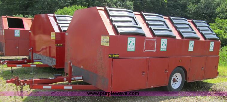 image for item A4909 2007 Pro-tainer compartmentalized recycle trailer