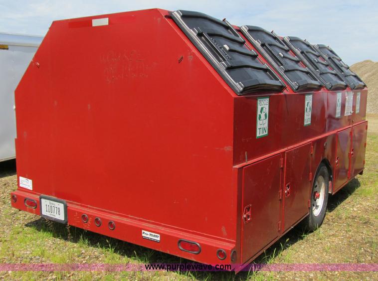 image for item A4909 2007 Pro-tainer compartmentalized recycle trailer