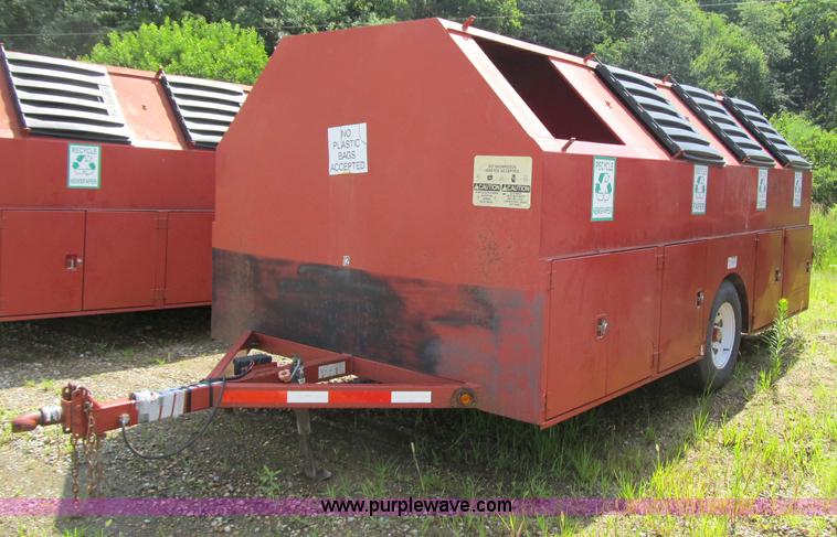 image for item A4910 2003 Pro-tainer compartmentalized recycle trailer