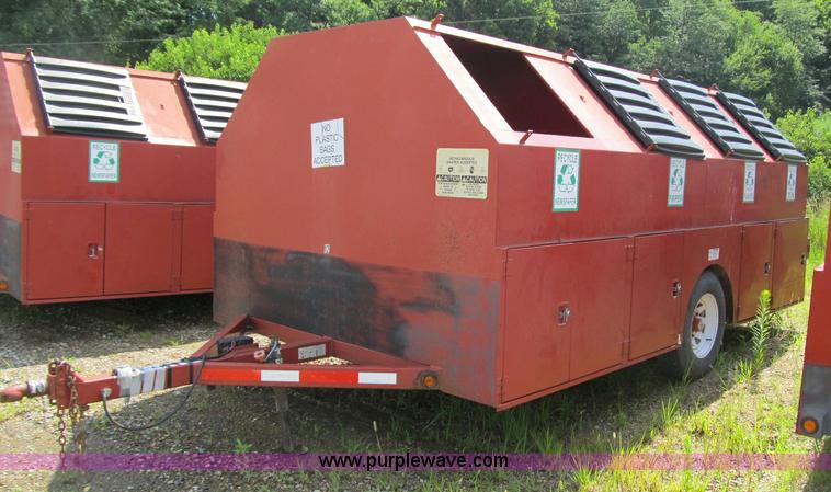 image for item A4910 2003 Pro-tainer compartmentalized recycle trailer