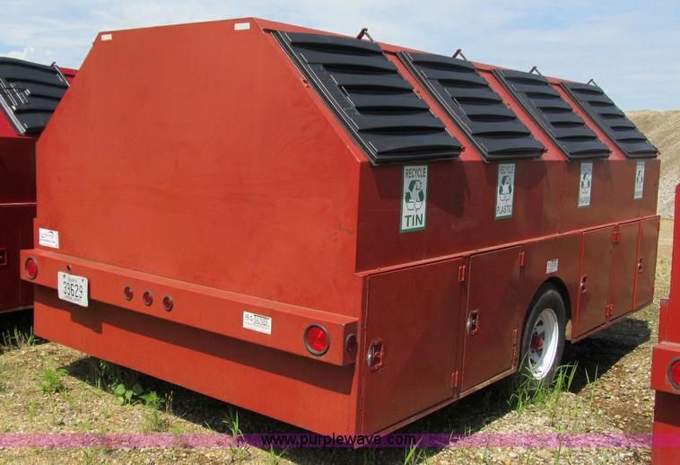 image for item A4910 2003 Pro-tainer compartmentalized recycle trailer
