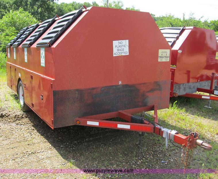 image for item A4910 2003 Pro-tainer compartmentalized recycle trailer
