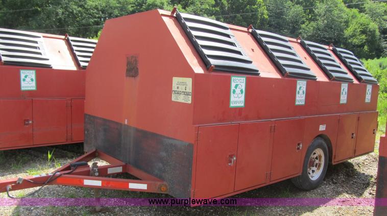 image for item A4911 2003 Pro-tainer compartmentalized recycle trailer