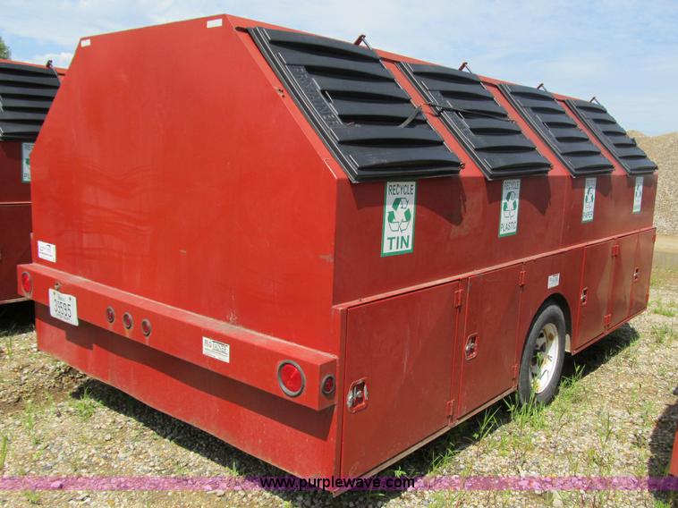 image for item A4911 2003 Pro-tainer compartmentalized recycle trailer