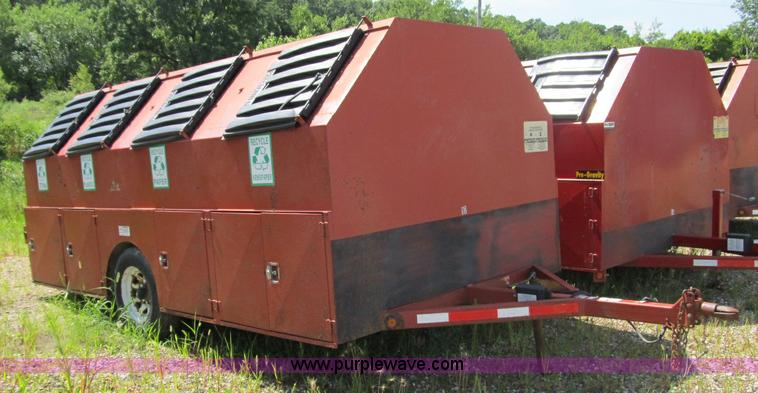 image for item A4914 2003 Pro-tainer compartmentalized recycle trailer