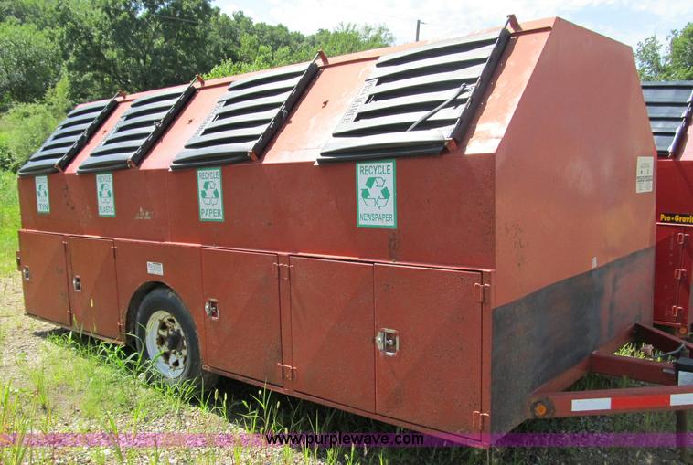image for item A4914 2003 Pro-tainer compartmentalized recycle trailer