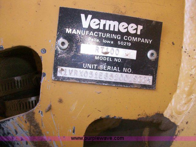 image for item A1208 2005 Vermeer RT100