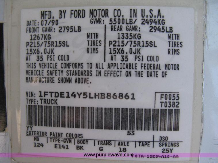 image for item A4294 1990 Ford E150 cargo van