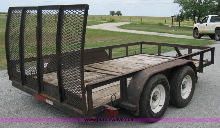 image for item A4300 1987 shop built flatbed trailer