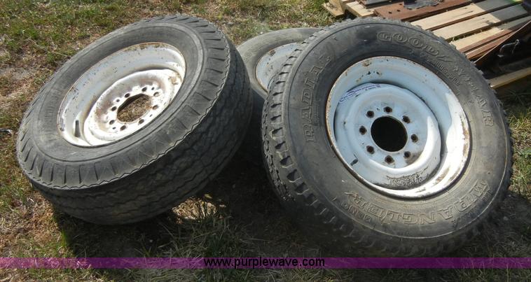 image for item A9933 (3) used tires with eight-hole spoke rims