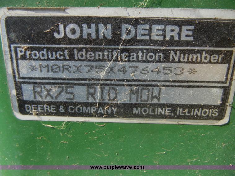 image for item A9938 John Deere RX75 lawn mower