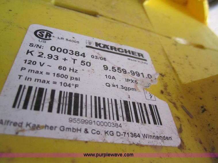 image for item C9763 Karcher electric pressure washer