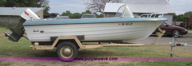 image for item C9766 Apache 16' boat with trailer